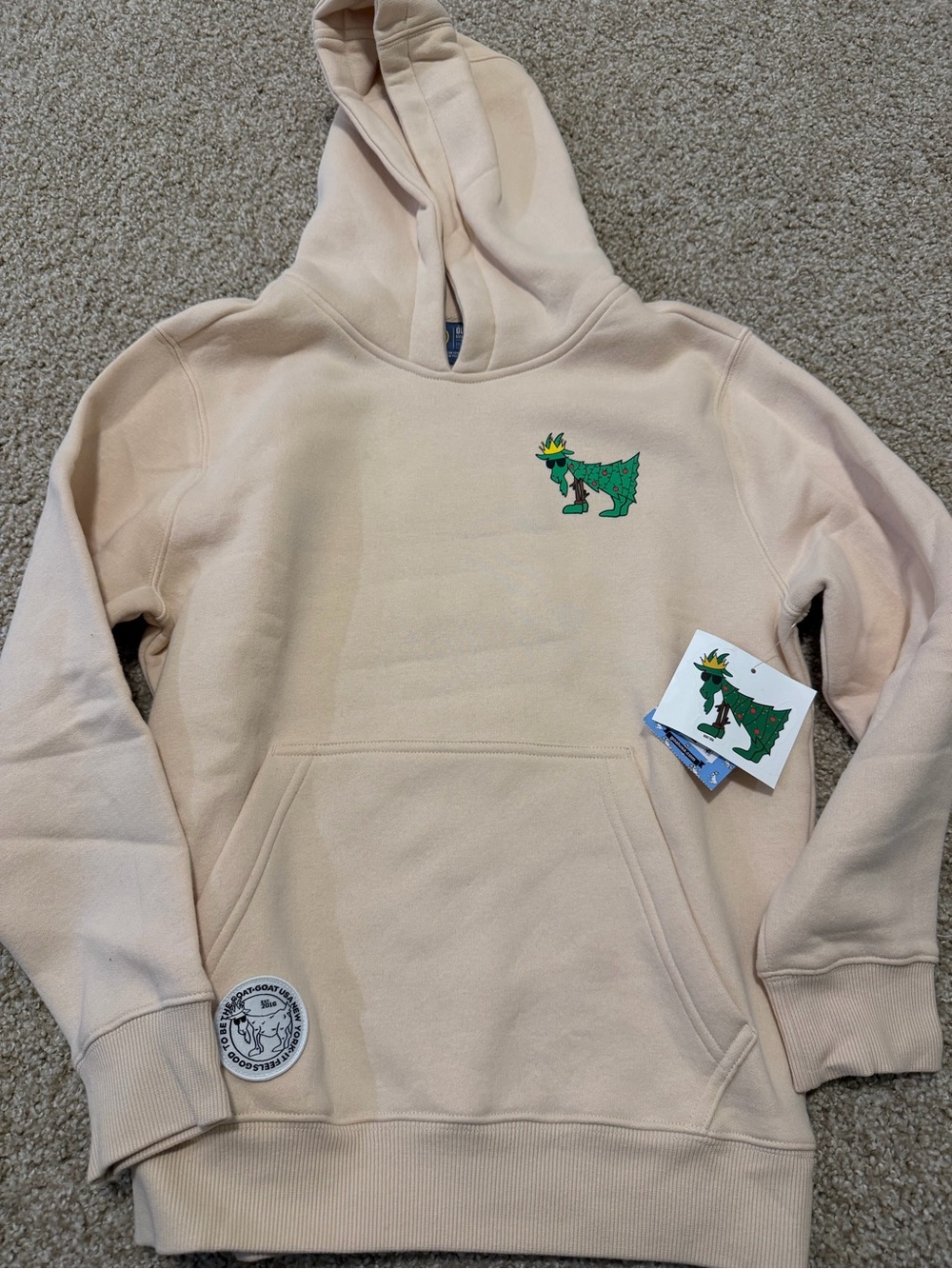 GOAT USA Youth Medium Christmas Tree Farm Hoodie Brand New With Tags